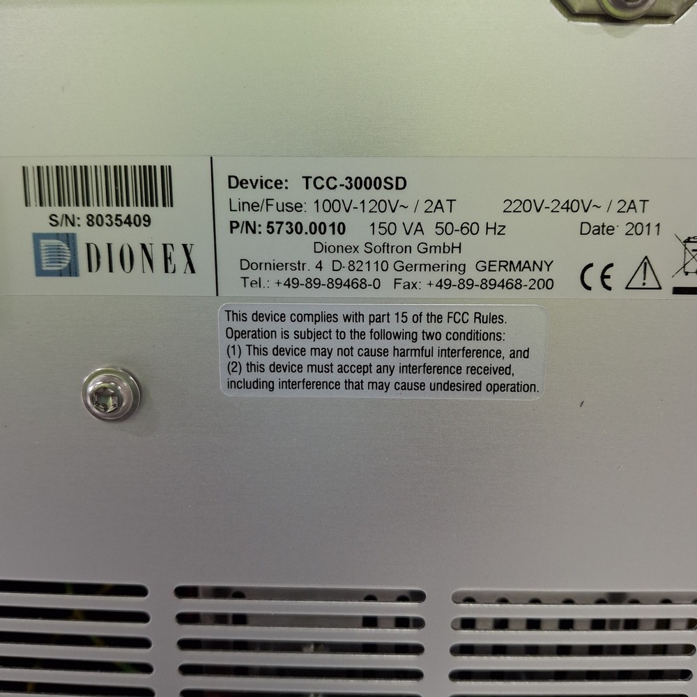 Dionex Ultimate 3000 TCC-3000SD Column Compartment