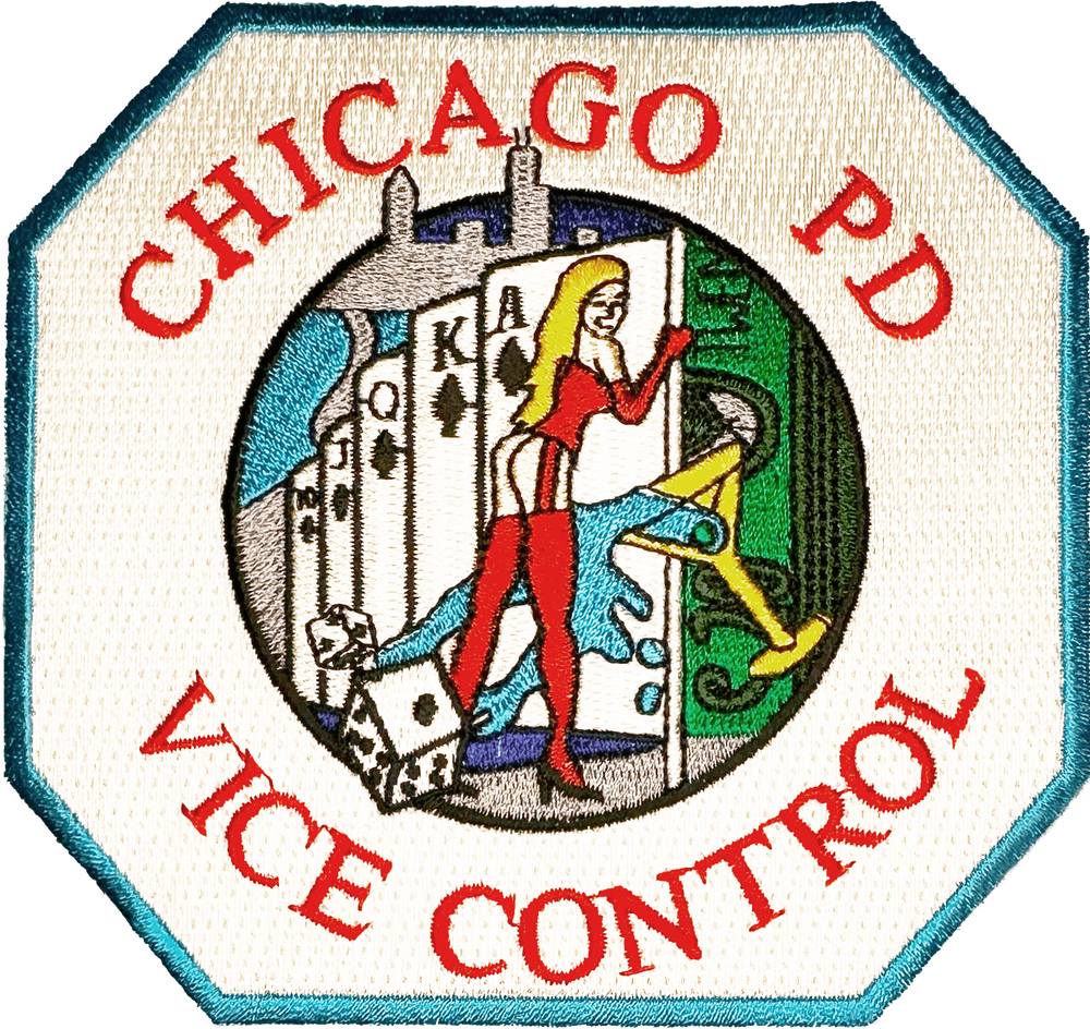 CHICAGO POLICE SHOULDER PATCH: Vice Control (Octagon Blue)