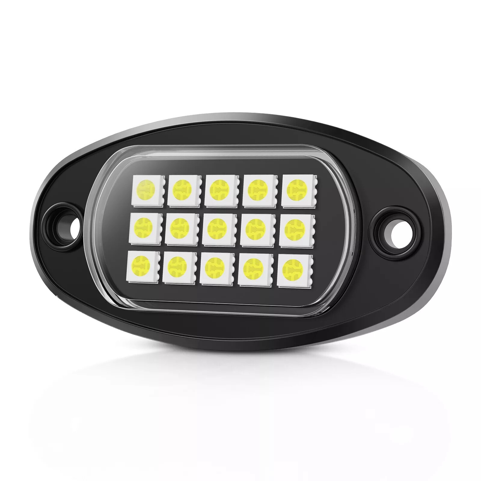 16x Pure White LED Rock Lights Underbody Glow Lamp for Offroad SUV Pickup Truck