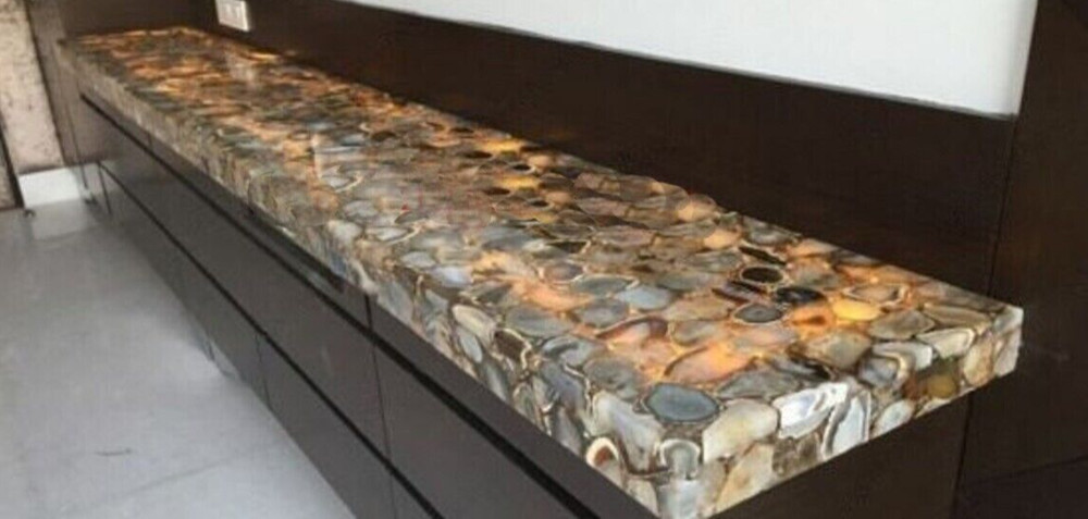 24"x15" Wild Agate Slab, Agate Dining Table, Agate Centre Table, Agate Slabs Top