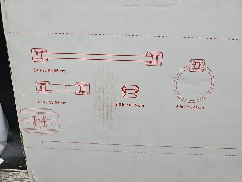 Project Source • Seton 4-Pc Bath Hardware Set • Chrome • NEW (#0198615) [E7]