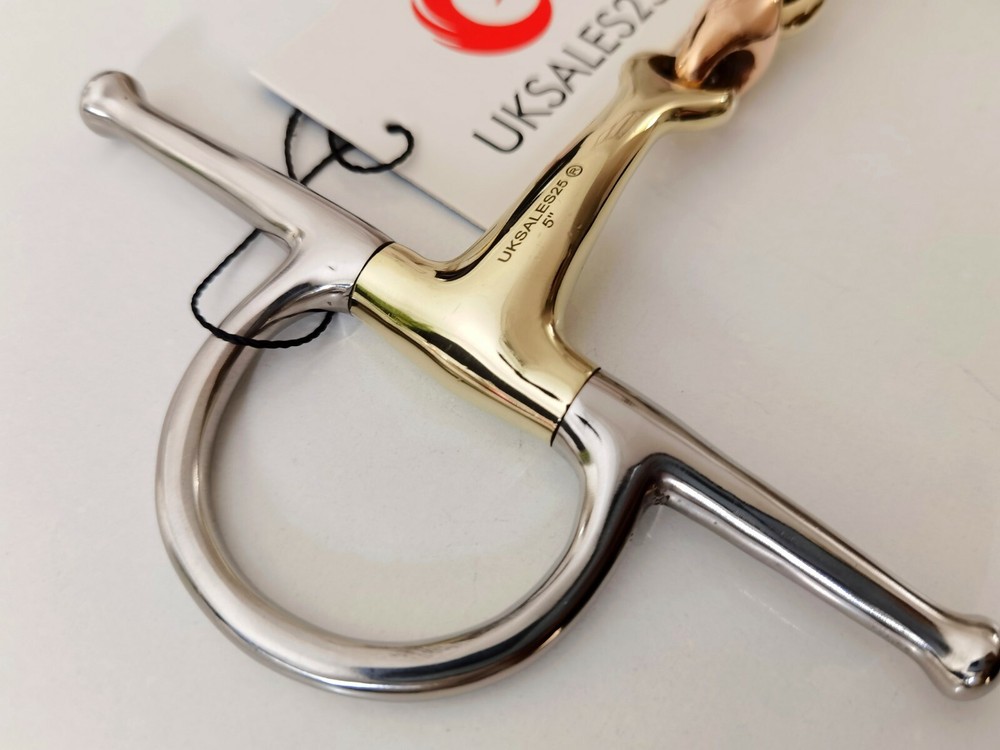 Full Cheek Curved Snaffle Bit 14MM Copper Lozenge(UKSALES25®)*SAME DAY DISPATCH*