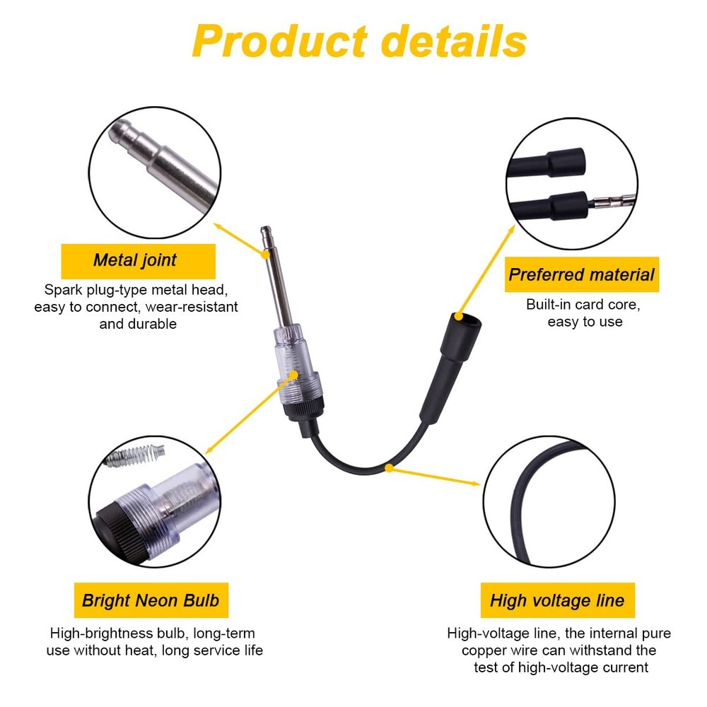 Ignition System Continuity Tester, Spark Plug Tester Inline Ignition Tester for Spark Plugs...