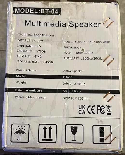 Multimedia Speakers Model: BT-04