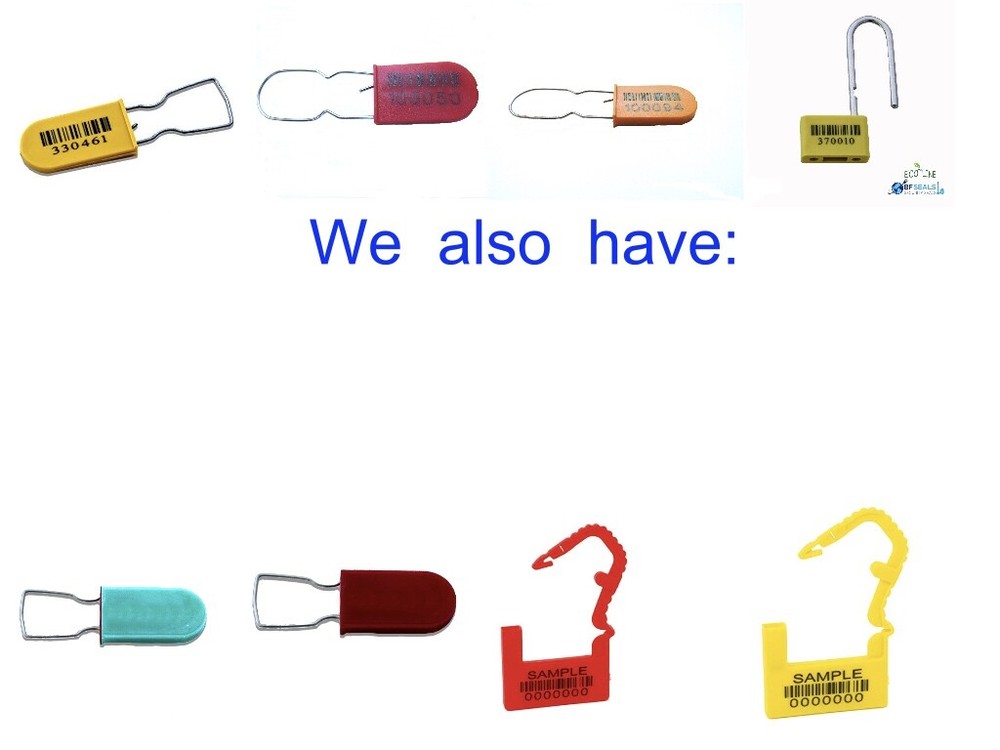Plastic Security Seals PADLOCK C, WITHOUT NUMBER, 100 pcs, RED color