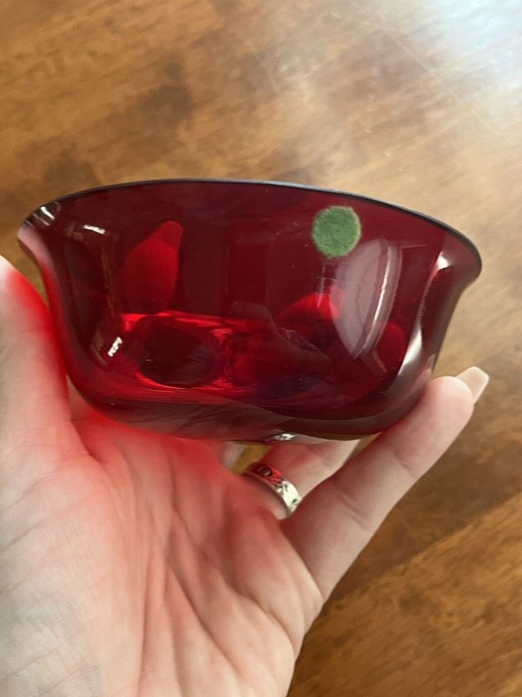 Gorham EP Silver Bowl w/ RUBY GLASS INSERT Bowl YC795 USED BinAE