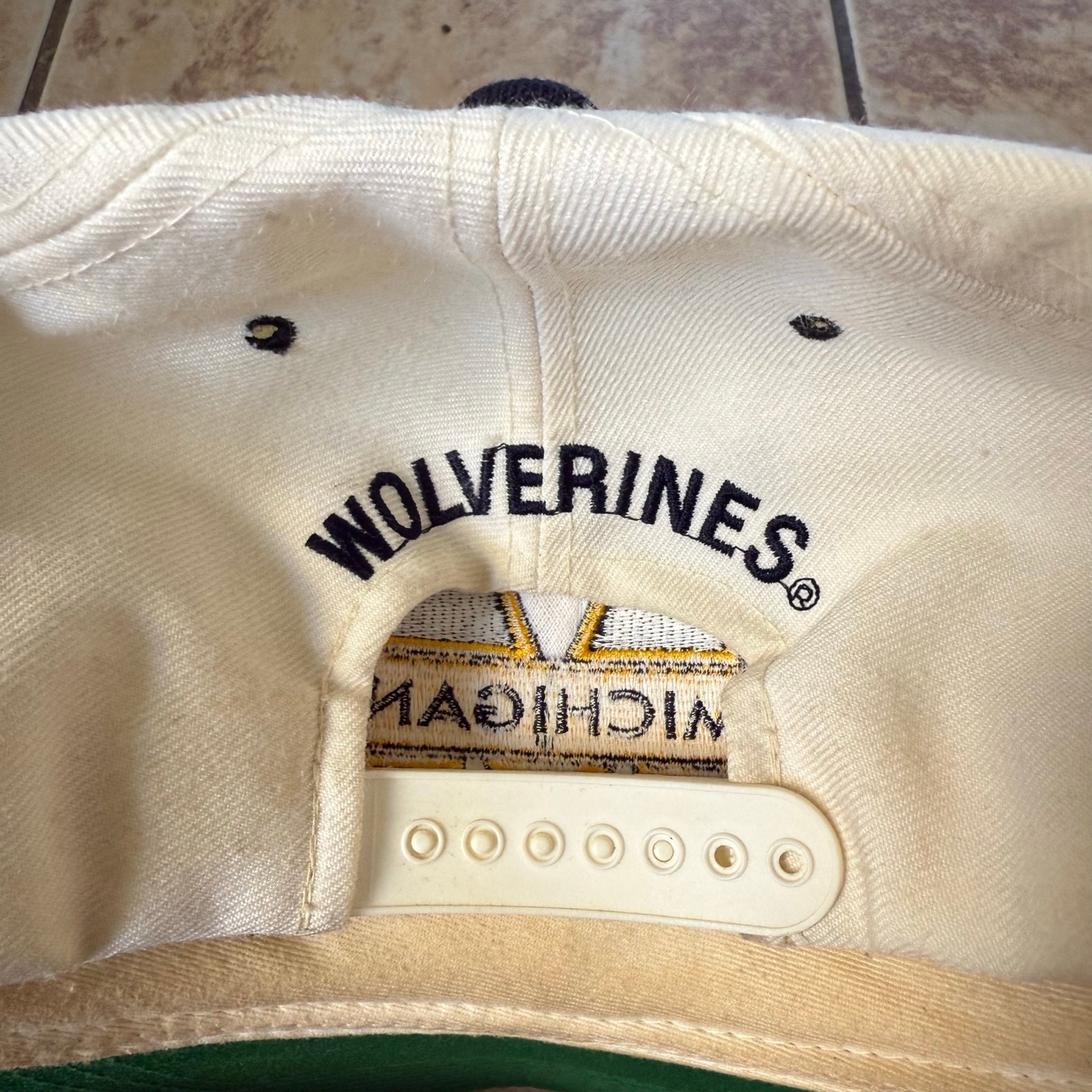 Vintage New Era University Of Michigan Wolverines Snapback Baseball Hat Cap