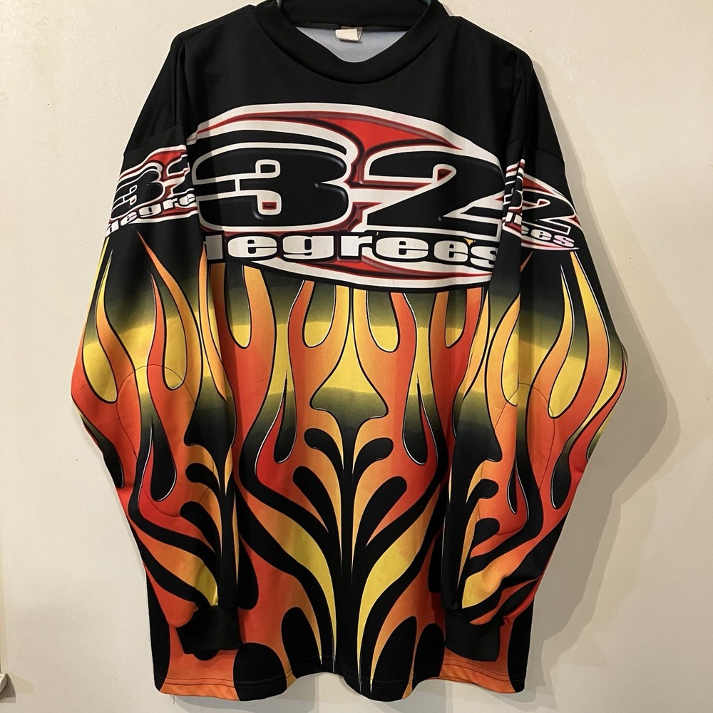 32 Degrees Paintball Jersey Flame Design Size X-LARGE