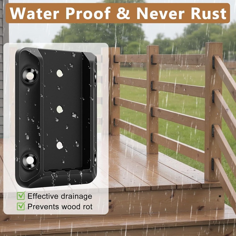 Easy Install 40 Pack Deck Railing Bracket Connectors - Long-Lasting & Reliable
