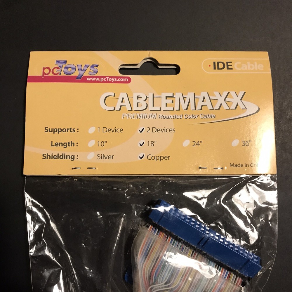 Sleeved ATA133 IDE Cable Copper Cablemaxx 18” 2 Device