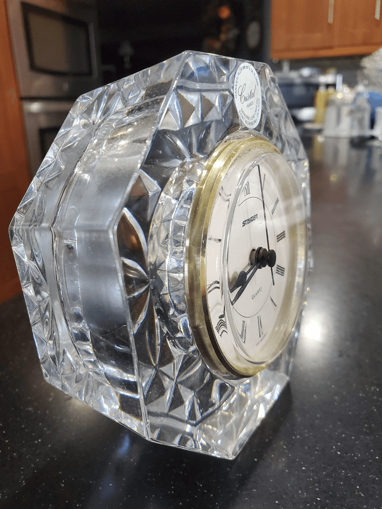 Staiger Crystal Quartz Desk Clock West Germany Octagon