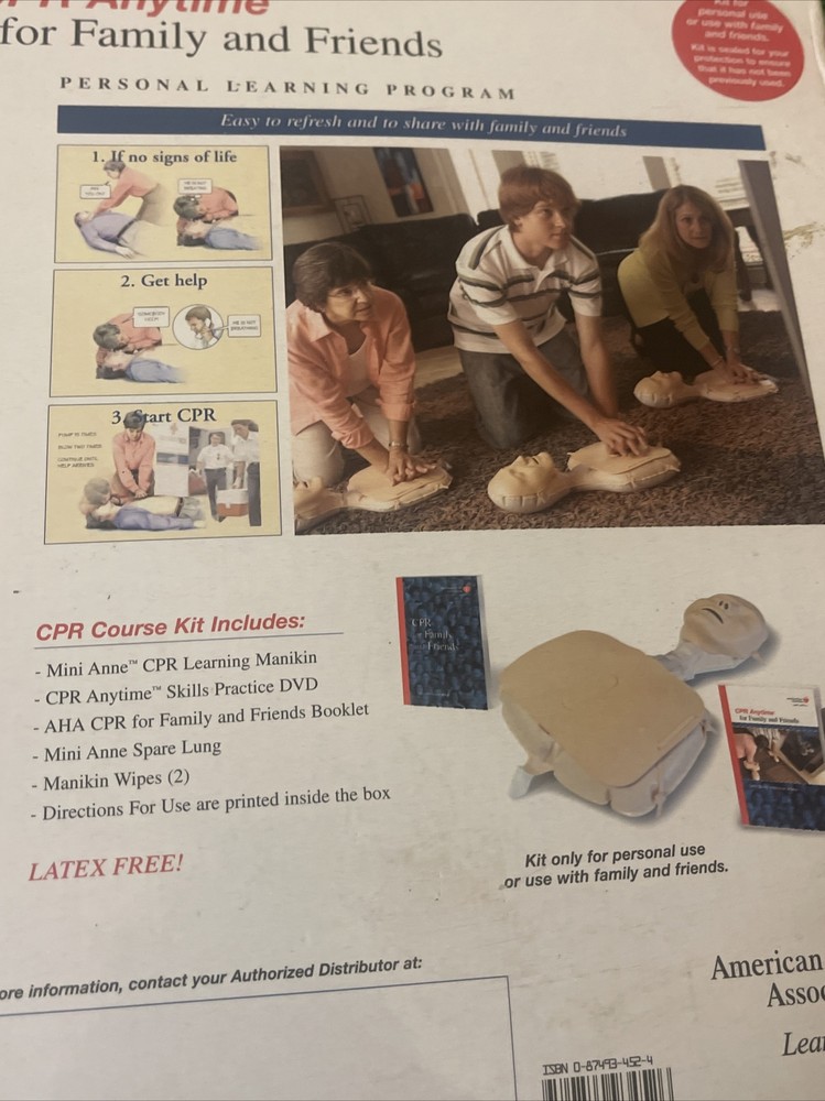 CPR Anytime Family And Friends Personal Learning Program Full Kit