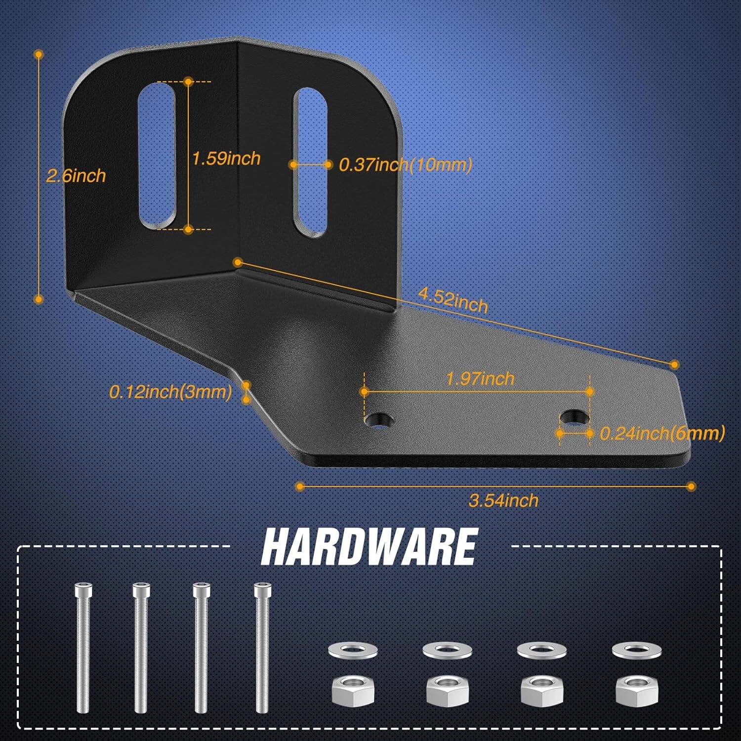 Nilight Mounting Brackets for 42-45 Inch LED Bars UTV Roof Upper Windshield