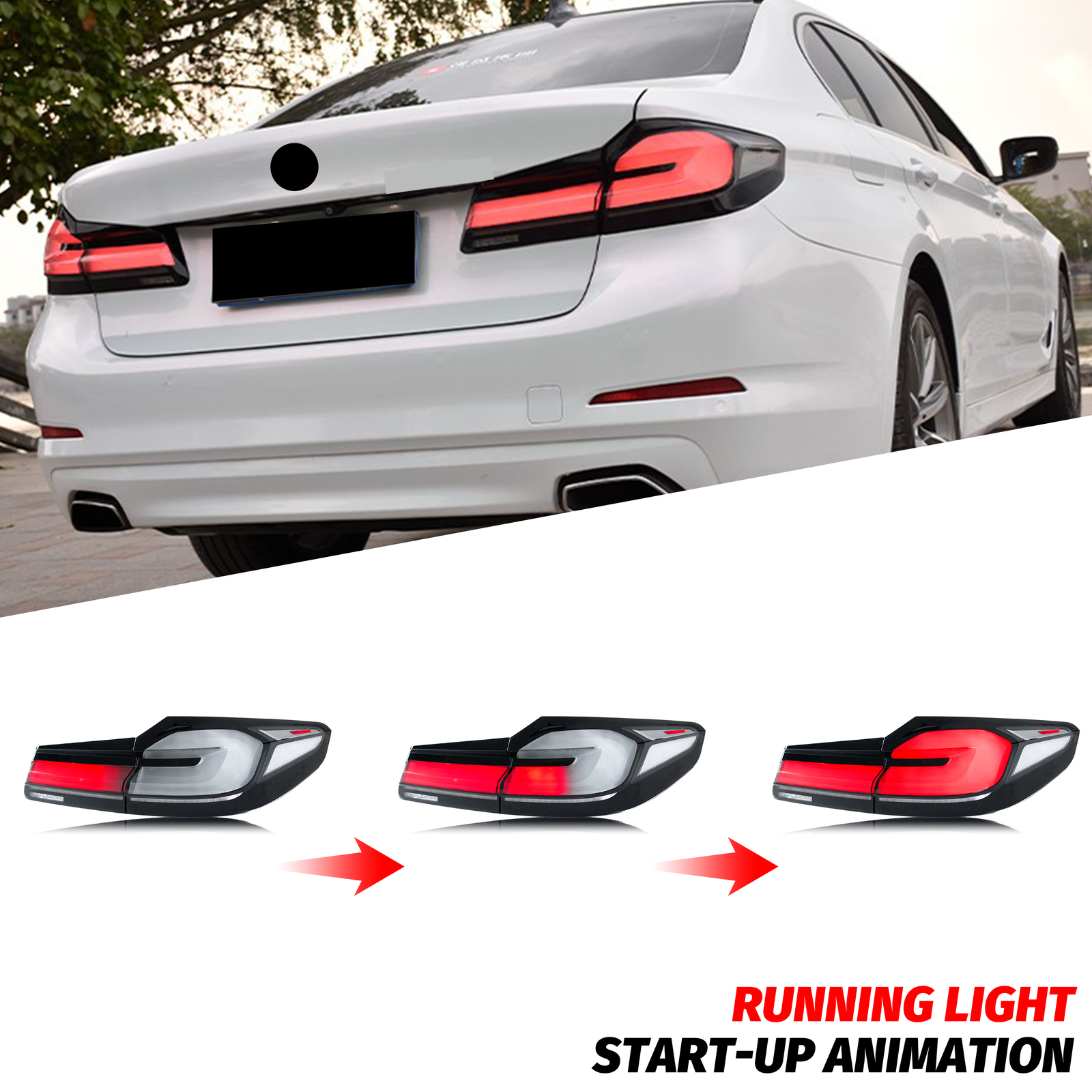 LED Tail Lights for BMW G30 M5 F90 5 Series 2017-2020 Sequential Rear Lamps Blue