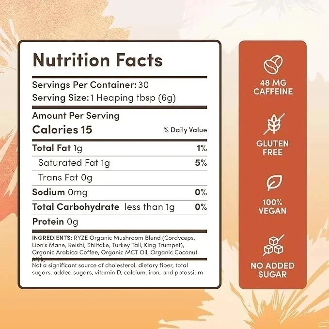 (PACK OF 4) Organic Ryse Mushroom Coffee*30 Servings Per Pack - Free Shipping!!