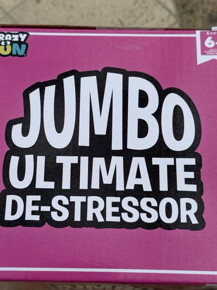 🌟Crazy Fun Jumbo Ultimate De-Stressor Stretchable Squishable Squeeze Ball Pink