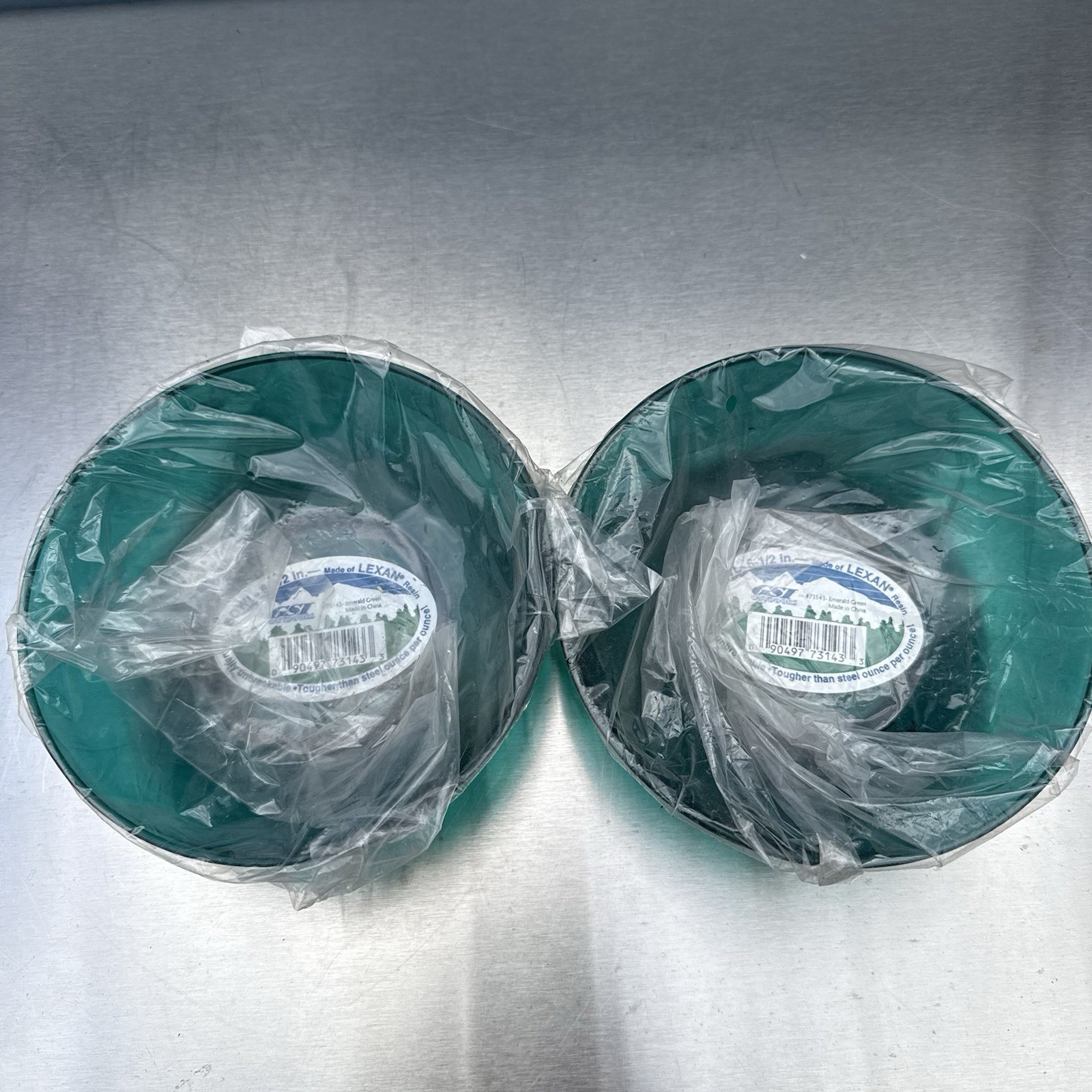 Vintage Deadstock LL Bean x Lexan Camping Dish Set NOS Green Plate Cup Utensils