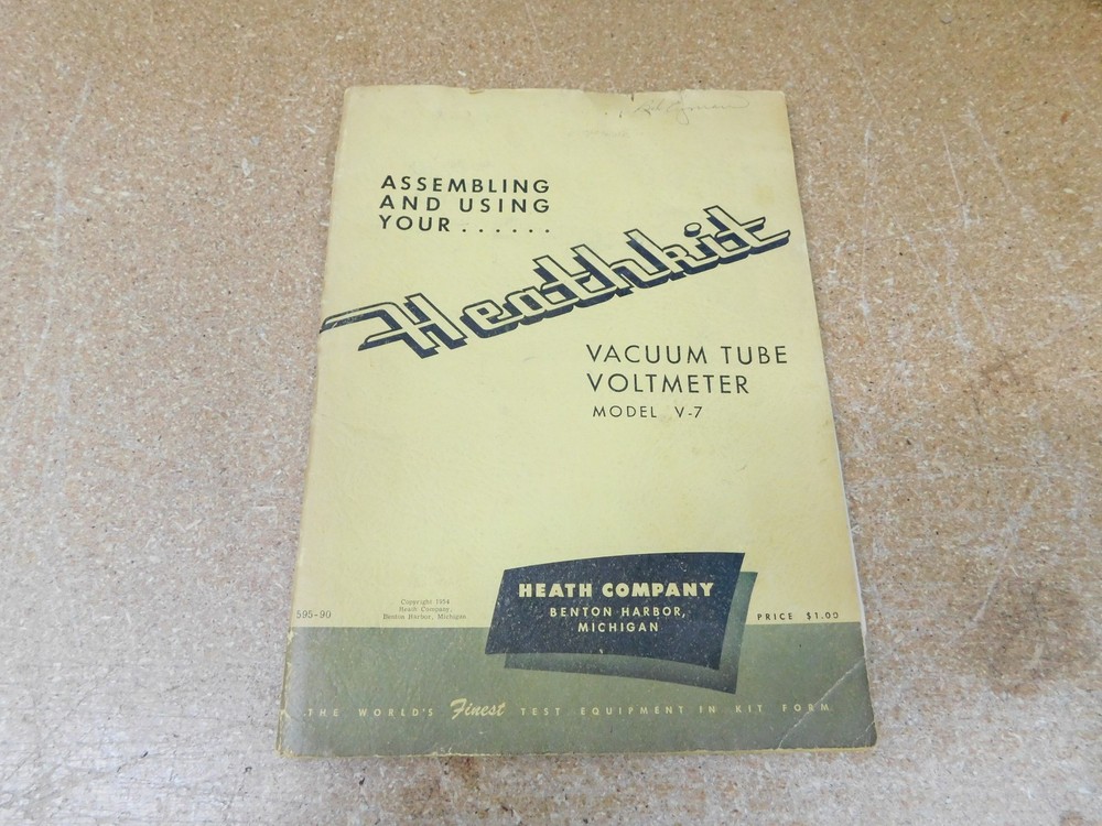 Heathkit V-7 Vacuum Tube Voltmeter + Schematics (original)