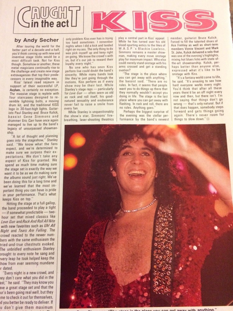 Kiss, Full Page Vintage Clipping