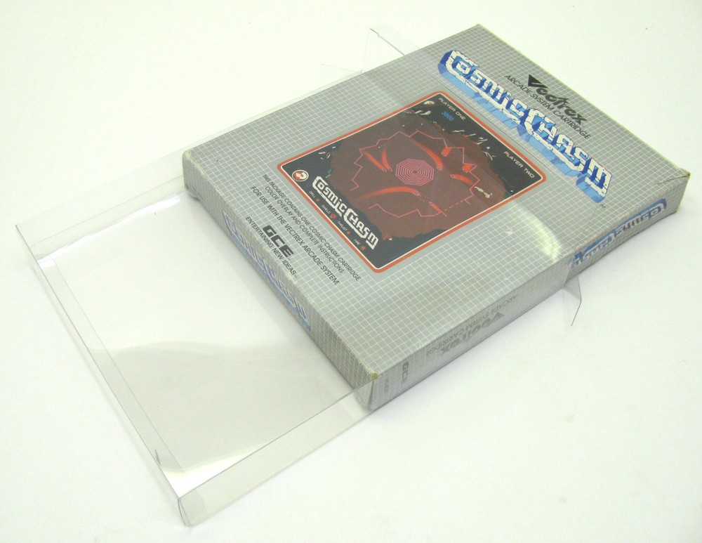 1x VECTREX CIB GAME - CLEAR PLASTIC PROTECTIVE BOX PROTECTOR SLEEVE CASE