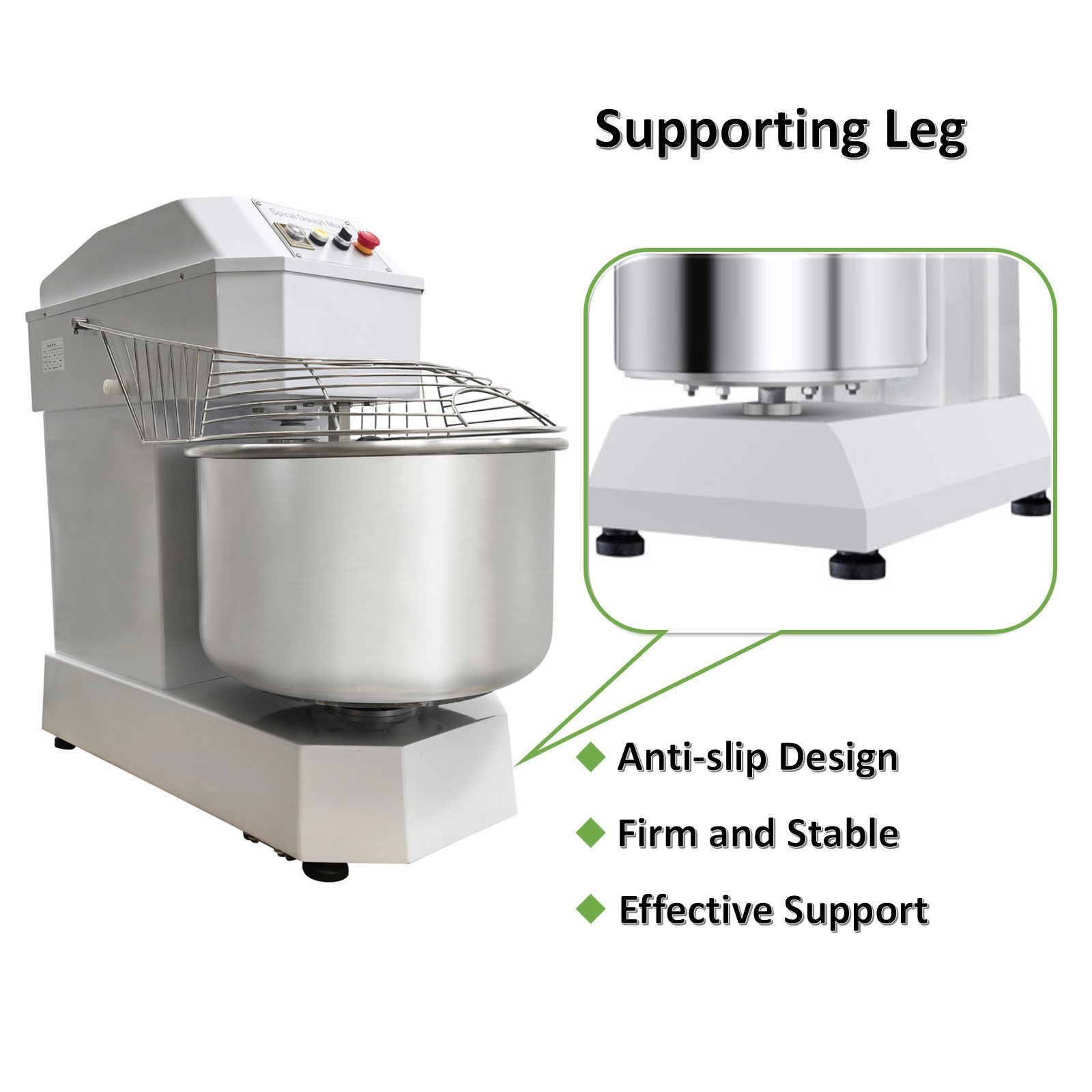 220V 80L Double-acting Double-speed Dough Mixer for Bread Pizza Three-phase