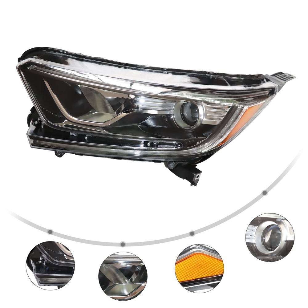 2017-2021 CRV Halogen Headlight Assembly Driver Side Left Clear Lens Replacement