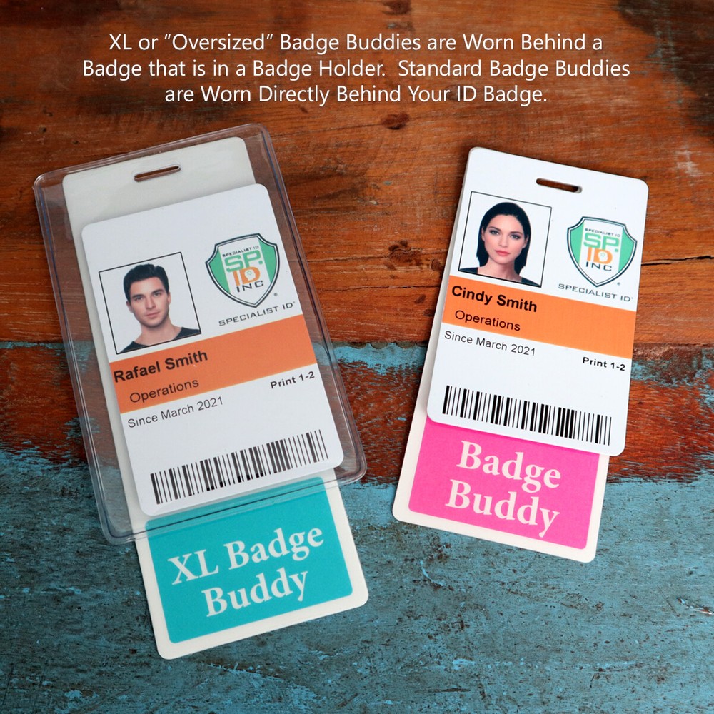 5 Pack - RN Badge Buddy Oversized Vertical ID Backer for Registered Nurses