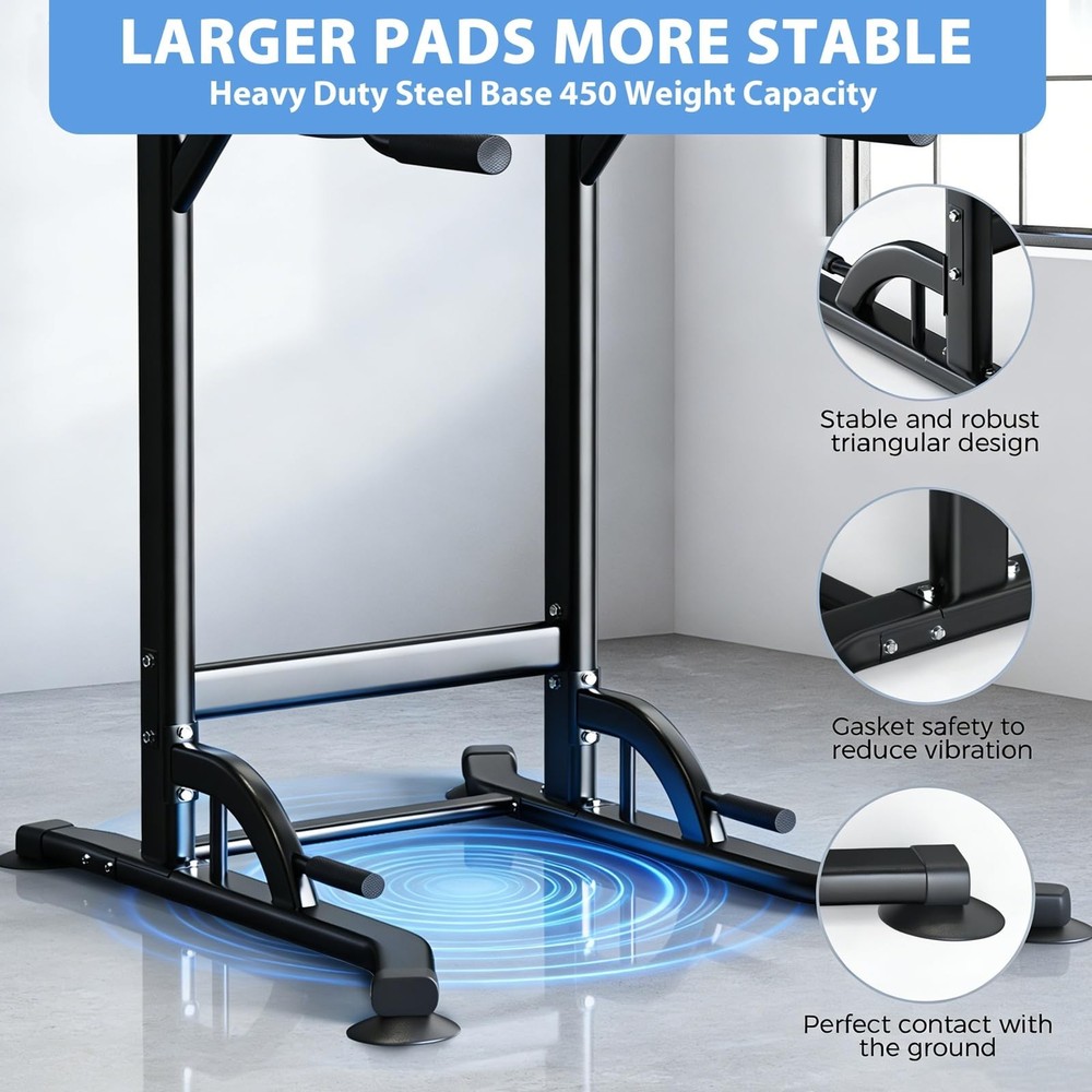 Pull Up Bar, Multi-Function Power Tower Dip Bar Stand Station, Strength Train...