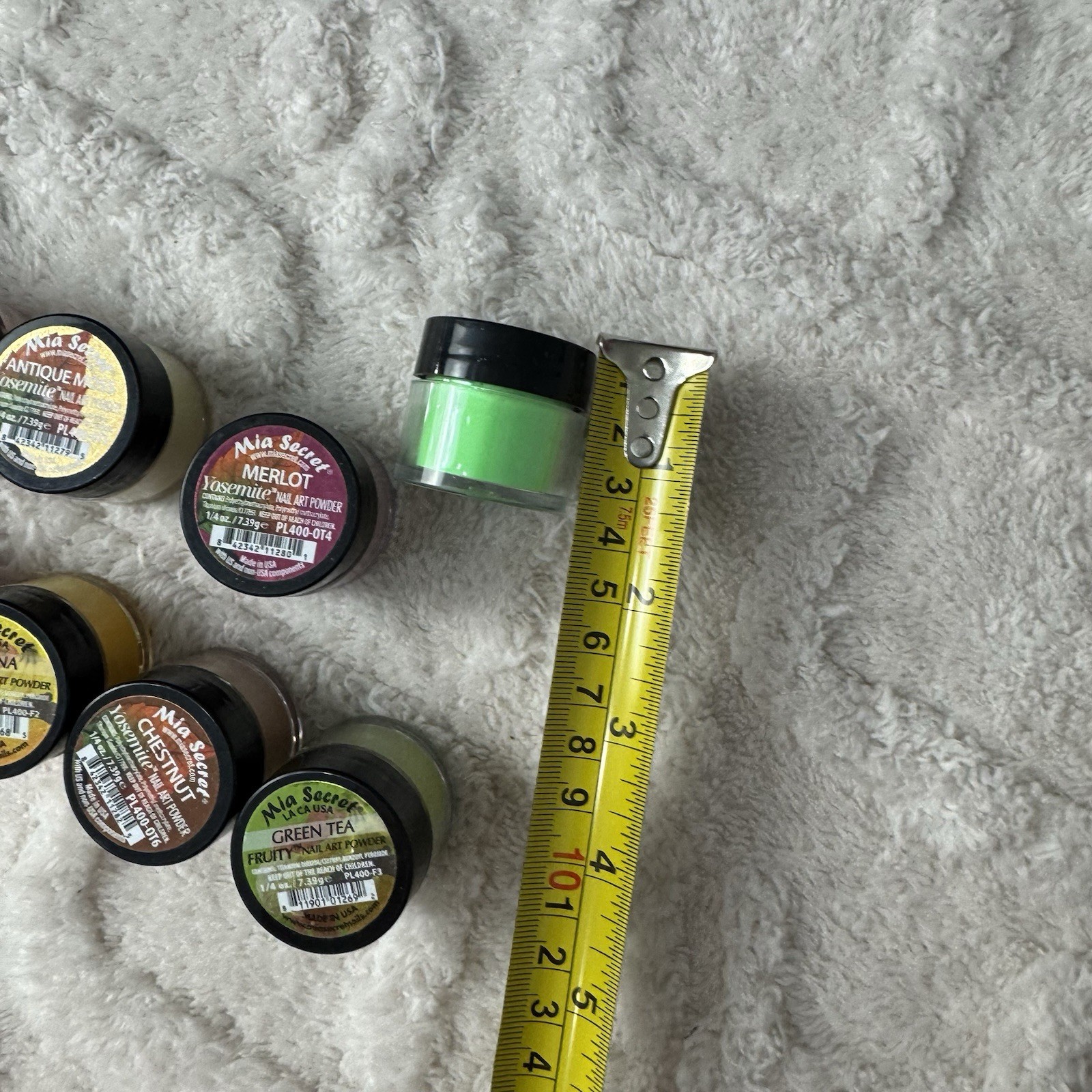 Mia Secret Nail Art Acrylic Professional Powder 10 Colors Sets-Neon Pastel Mixed