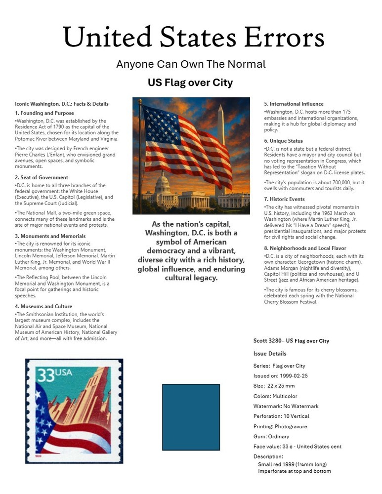 Centsational Custom Presentation Panel For Error SN 3280 - 8.5” X 11”