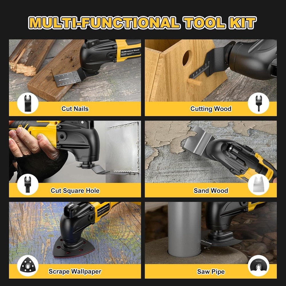 Dewalt 20V Cordless Oscillating Tool Kit 22Pc (Tool Only)