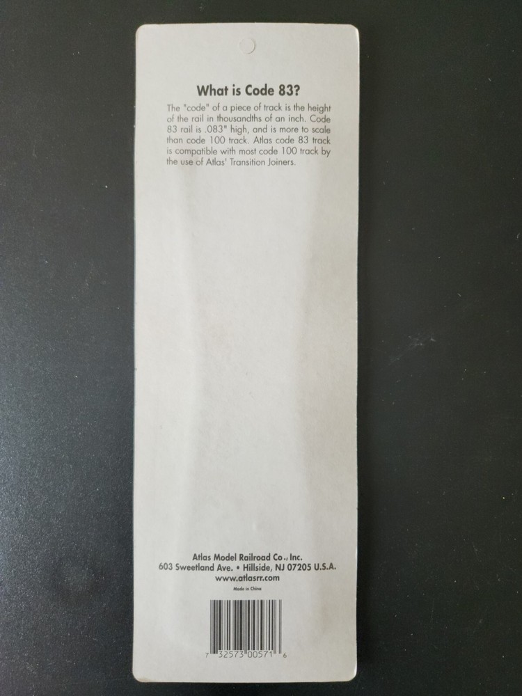 Atlas 571 HO Code 83 12.5 Degree Crossing