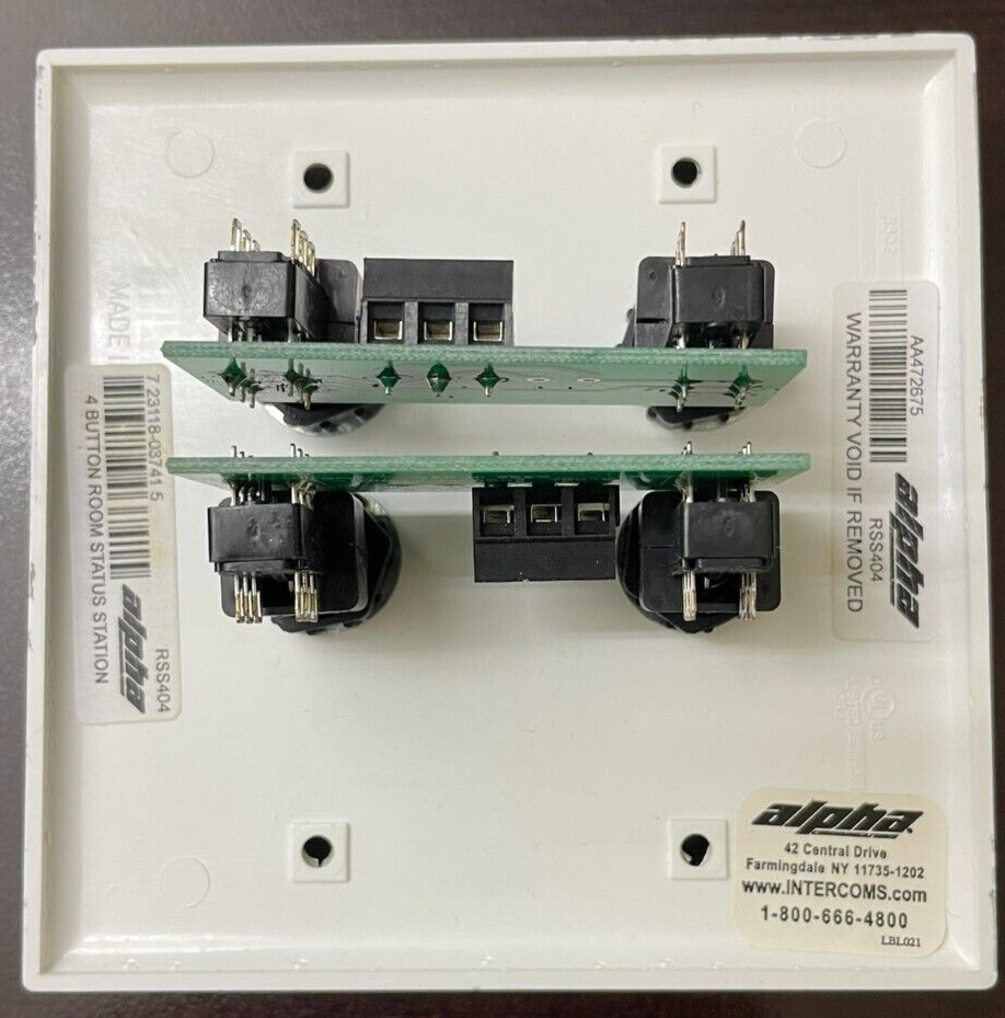 Alpha Communications RSS404 4 Button Room Status Station