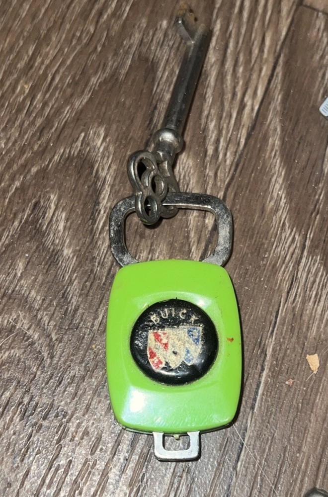 Vintage Buick Keychain Green Plastic