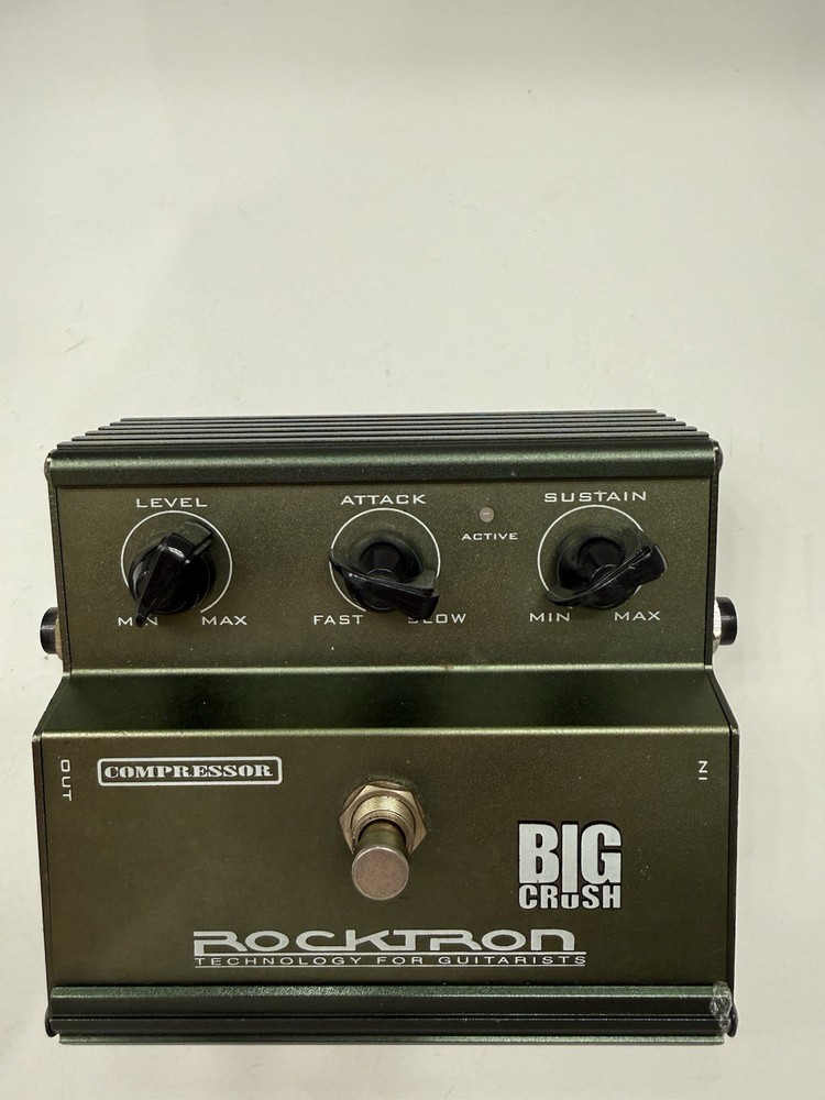 Rocktron Big Crush Compressor Sustainer Compression Guitar Effect Pedal *READ*