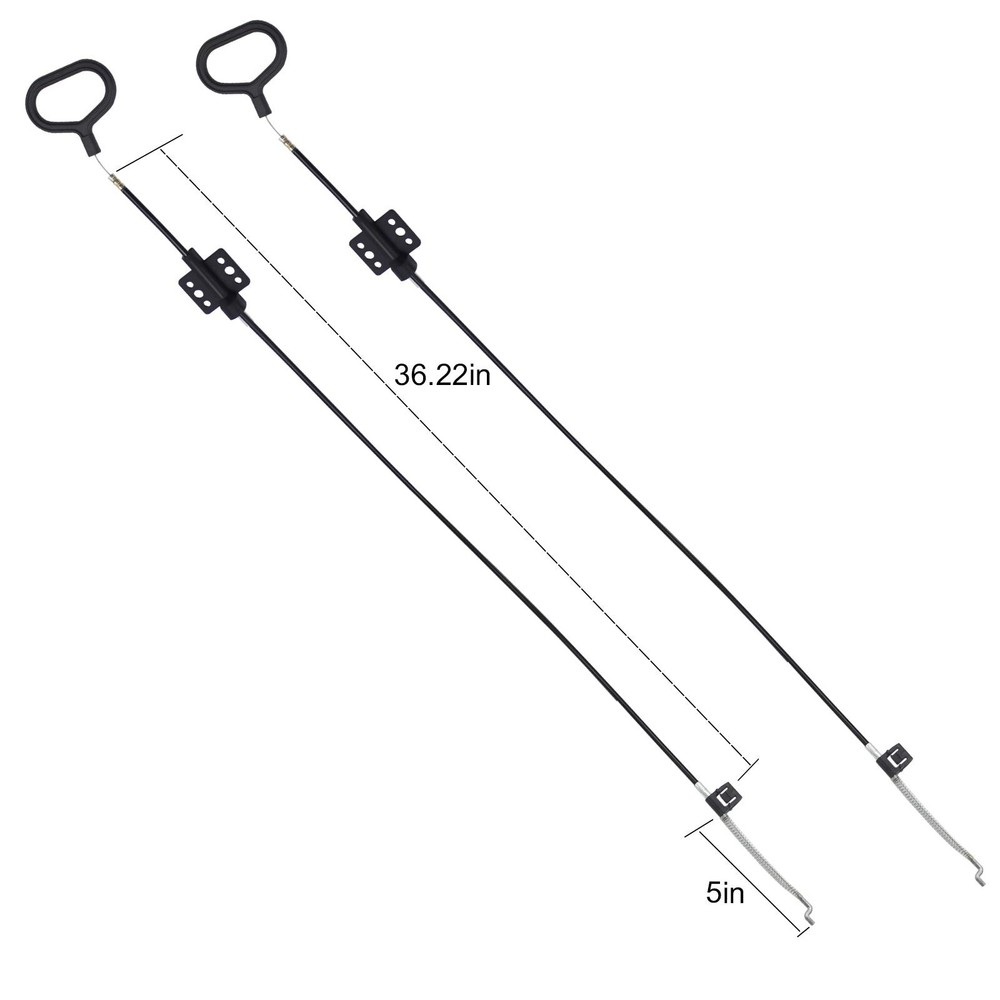 Sofa Recliner Cables 2 Pack D Ring S Tip Hook Exposed Cable Black Replacement