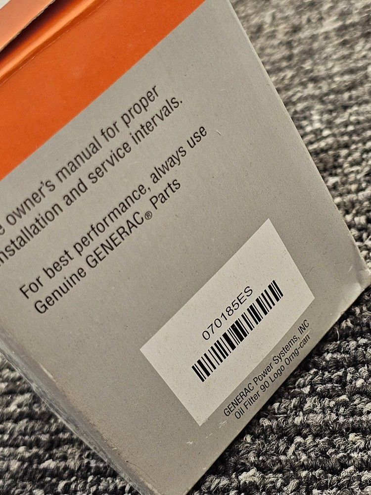 (QTY 2) Generac 070185ES Oil Filter Replacement Part For Generators