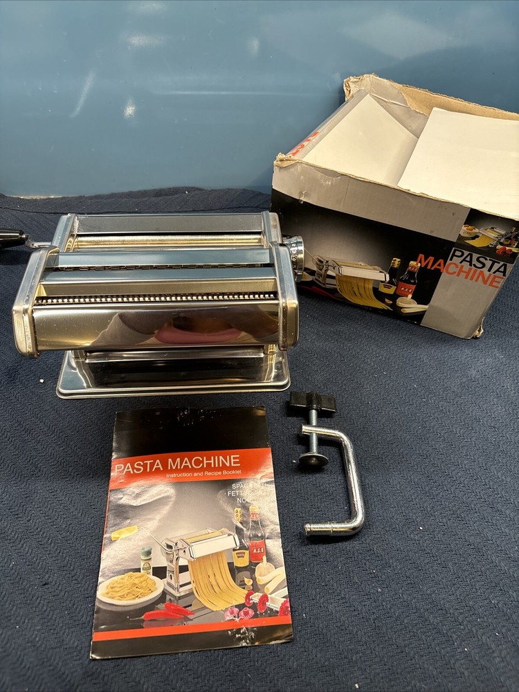 Pasta Noodle Making Machine 3 Noodle Styles Adjustable Width Instructions Clamp