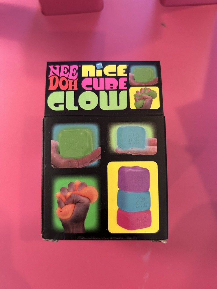 Nee Doh Purple Nice Cube Glow
