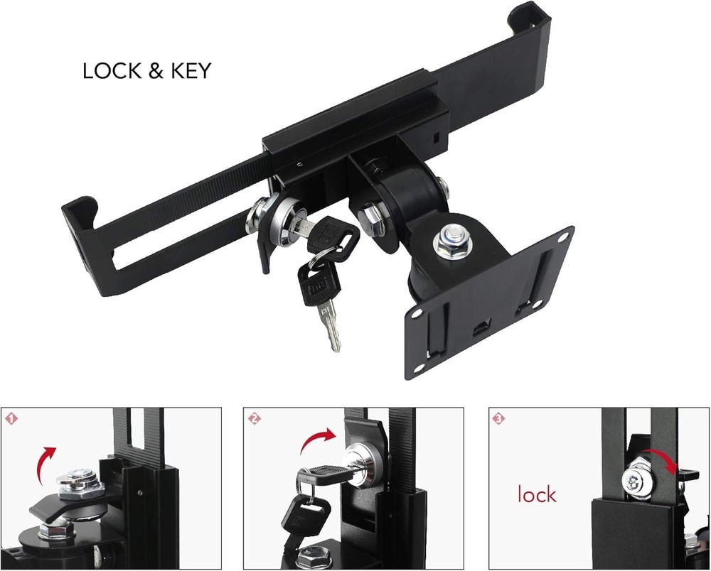 WeSTRUGGLE Tablet Wall Mount Holder with Lock and Key, Rotate Design Arbitrary A