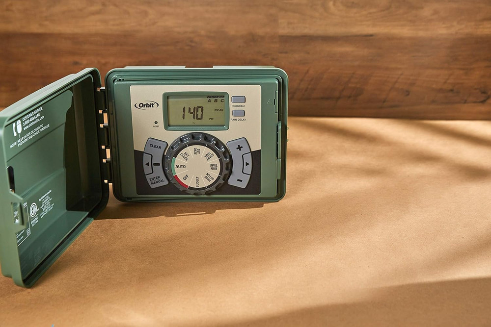 57894 4-Station Outdoor Swing Panel Sprinkler System Timer