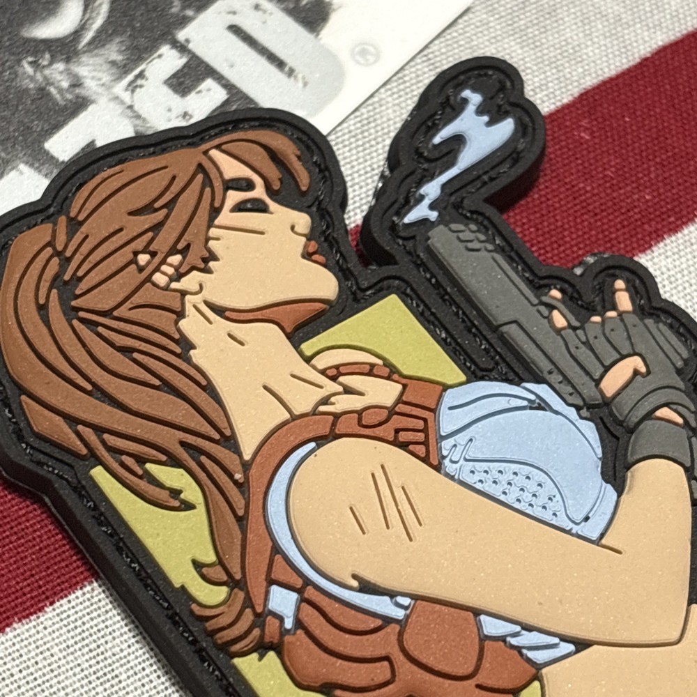 PvC 3D Smokin Hot Barrel Morale Tactical Hook And Loop Patch 2x3.5”