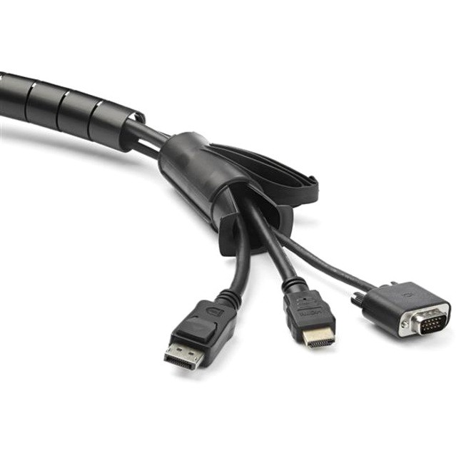 StarTech CMSCOILED 1.5m Cable Management Sleeve Black Spiral