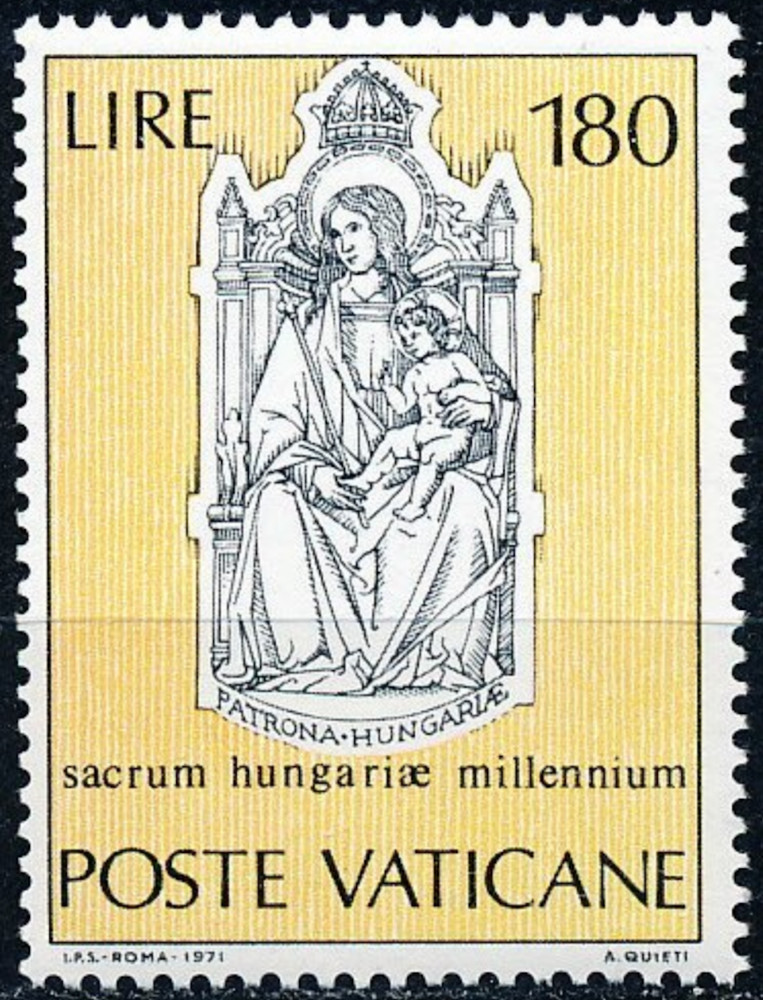 Vatican #Mi595 MNH 1971 Unification Hungary [514]