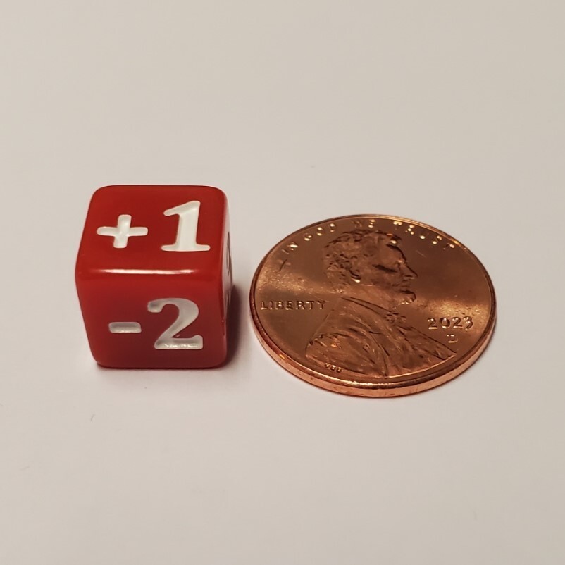 25x Modifier Base 10mm Dice Counter Set Red & Blue for Shadowverse: Evolve
