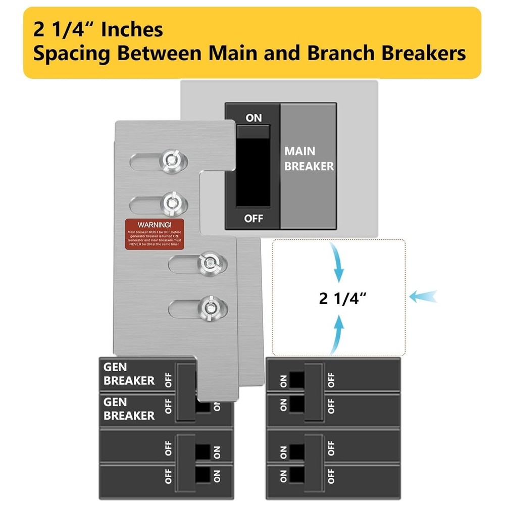 Generator Interlock Kit Compatible with Eaton/Cutler Hammer Vertical Throw...