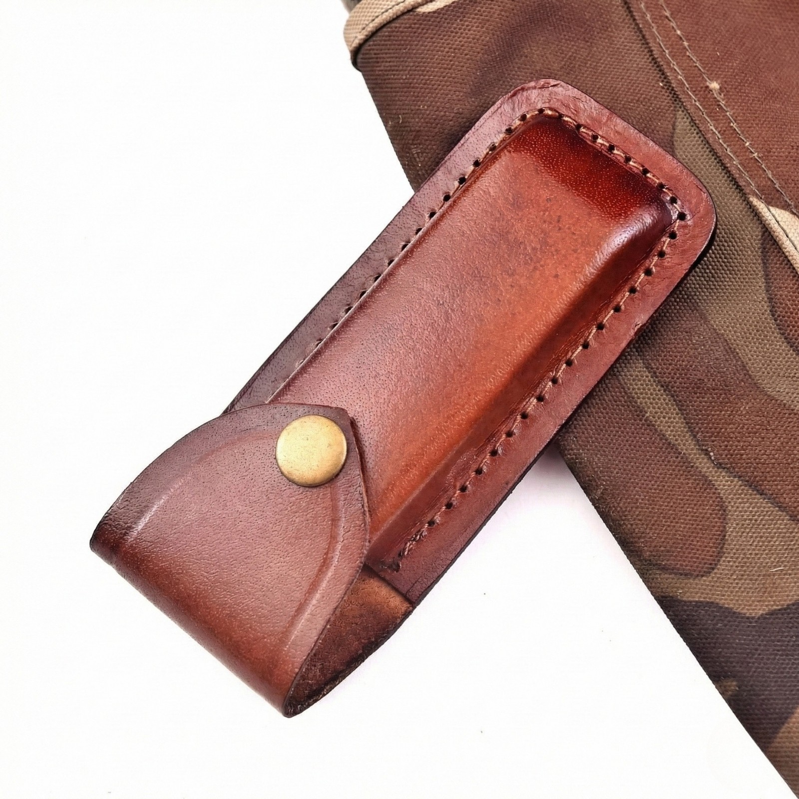 Leather Knife Sheath Belt Pouch Fits Buck 110 Folding Valentine's Gift For Him