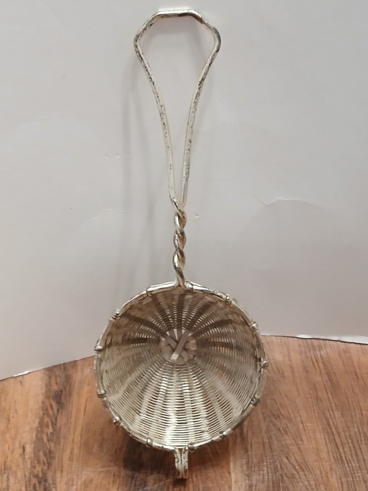 Antique Silver Plated Woven Tea Steeper Made In Germany