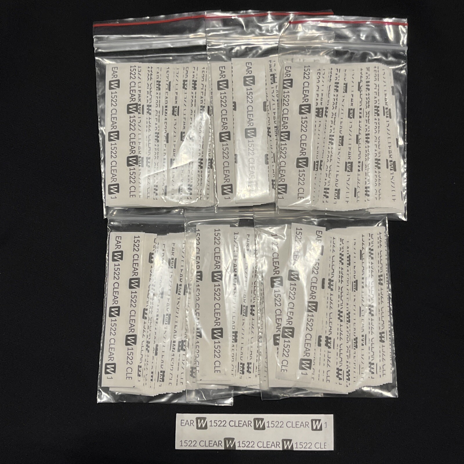 Walker 3M 1522 Hairpiece Tape 216 Pc 3/4” x 3”Straight 6Pack-Poly Wig Toupee-New