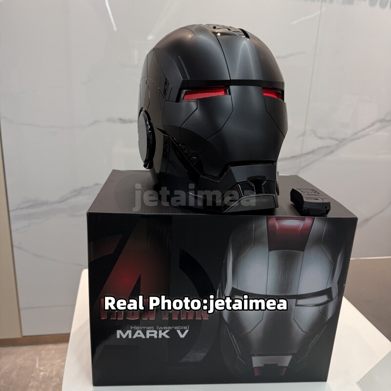 AUTOKING Iron Man All Balck Cool MK5 Mask 1:1 Helmet Wearable Voice-control Auto